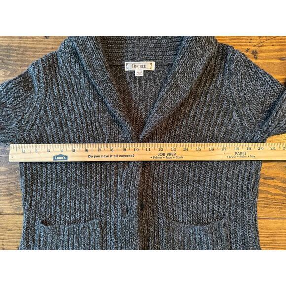 Decree Women's Size XL Black Heavy Knit Button Up Cardigan Sweater Long Sleeve - Picture 6 of 9